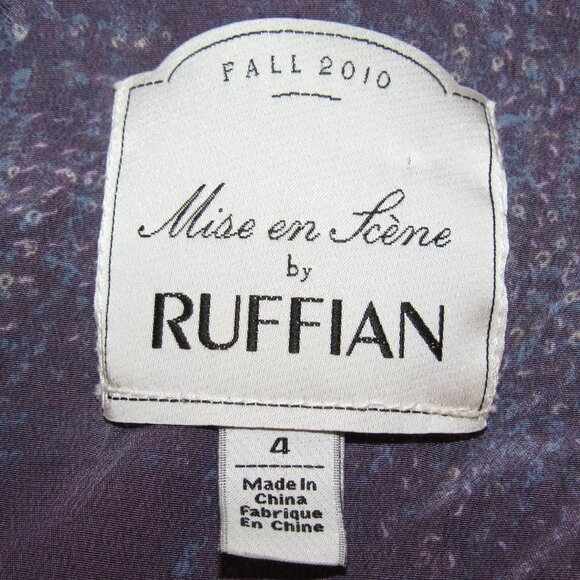 Anthropologie Mise En Scene by Ruffian Purple Silk Flare Dress Women's 4 - Picture 9 of 9